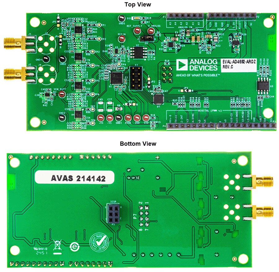 Technische Zeichnung - Analog Devices Inc. EVAL-AD4692-ARDZ ADC-Evaluierungsboard