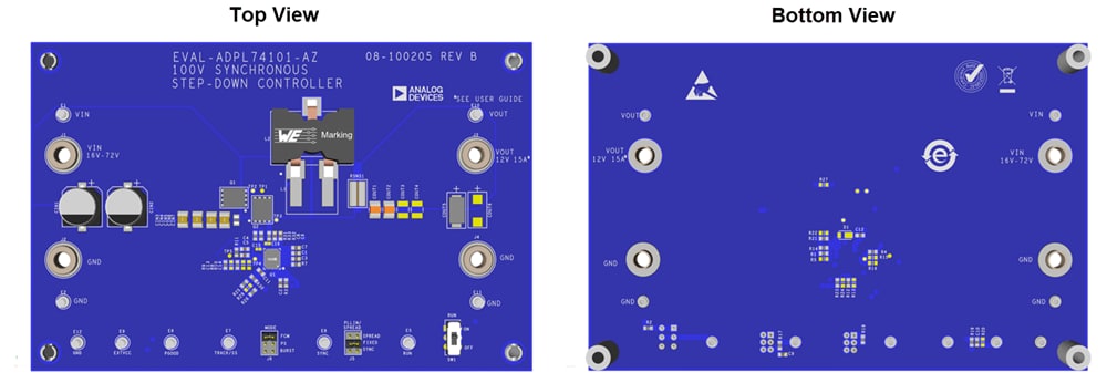Technische Zeichnung - Analog Devices Inc. EVAL-ADPL74101-AZ Evaluierungsboard