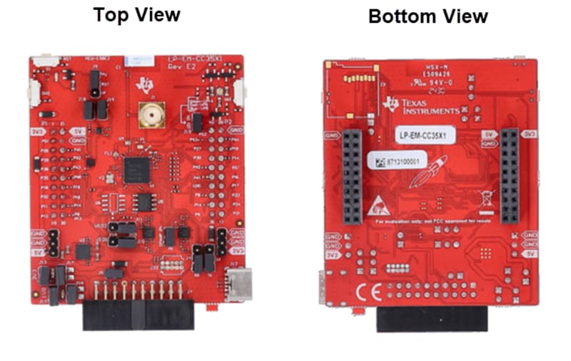 Technische Zeichnung - Texas Instruments LP-EM-CC35X1 SimpleLink LaunchPad Development Kit