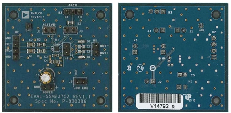 Applikations-Schaltungsdiagramm - Analog Devices Inc. EVAL-SSM2375Z Evaluationsboard