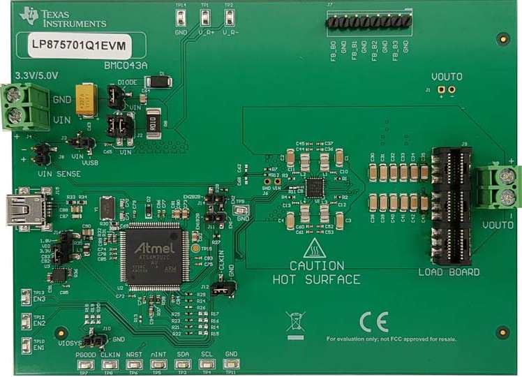 Tabelle - Texas Instruments LP875701Q1EVM Evaluierungsmodul