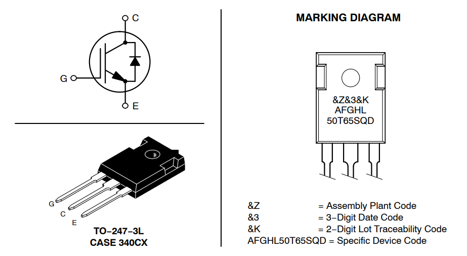 onsemi AFGHL40T65SQD und AFGHL50T65SQD IGBTs