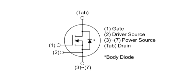 Applikations-Schaltungsdiagramm - ROHM Semiconductor SCTxxxAW7/SCT3xxxKW7 7-Pin-SiC-Trench-Typ-MOSFETs