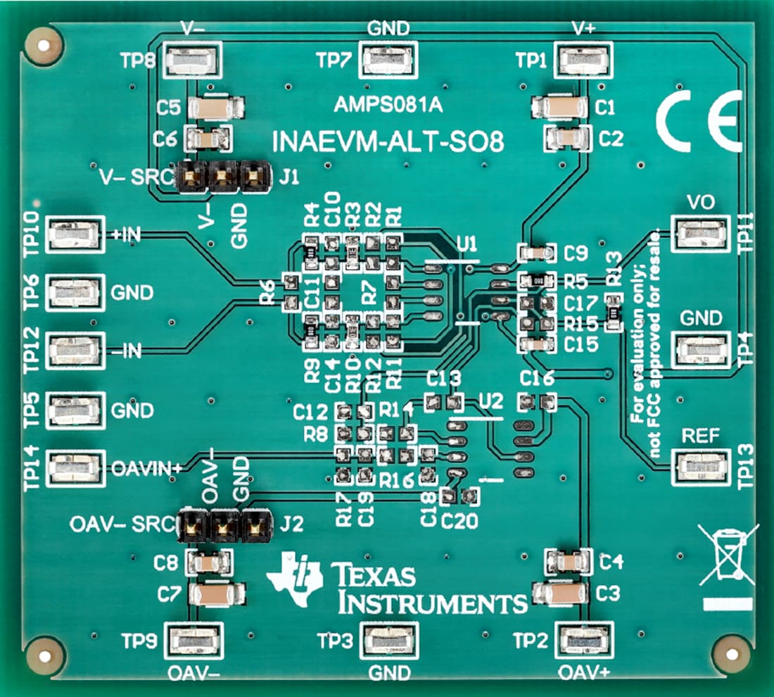 Tabelle - Texas Instruments INAEVM-ALT-SO8 Verstärker-Evaluierungsmodul (EVM)