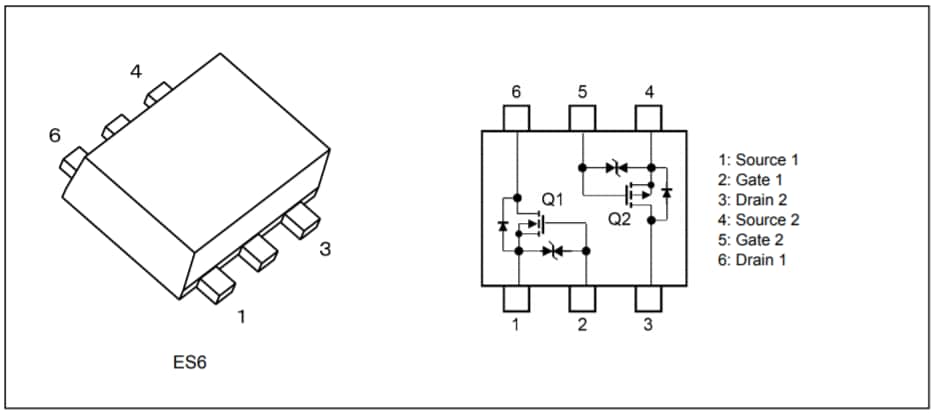 Toshiba SSM6L56FE P-/N-Kanal-Silizium-MOSFETs