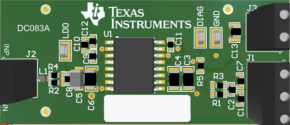 Technische Zeichnung - Texas Instruments AMC3301EVM/AMC3302EVM/AMC3330EVM EVMs