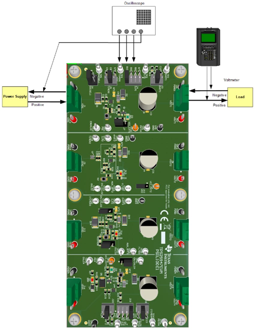 Technische Zeichnung - Texas Instruments TPS25947EVM eFuse-Evaluierungsmodul (EVM)