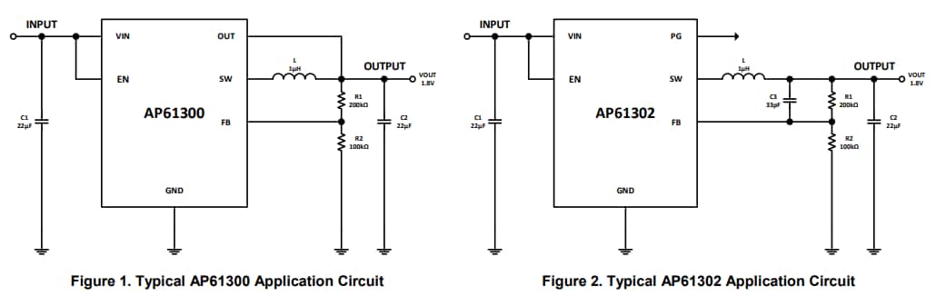 Diodes Incorporated AP61300/AP61302 Synchrone 3-A-Abwärtswandler