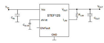Applikations-Schaltungsdiagramm - STMicroelectronics STEF12S Elektronische Sicherungen