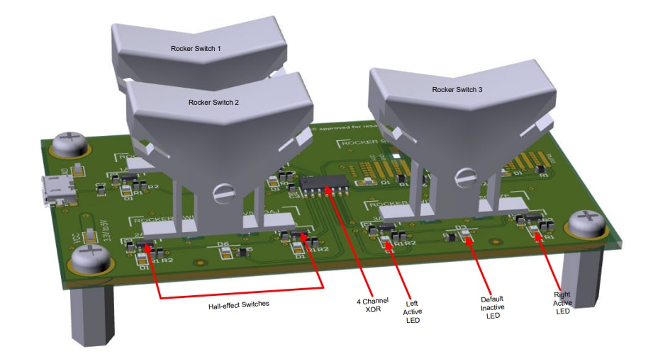 Texas Instruments HALL-HMI-ROCKER-EVM Evaluierungsmodul