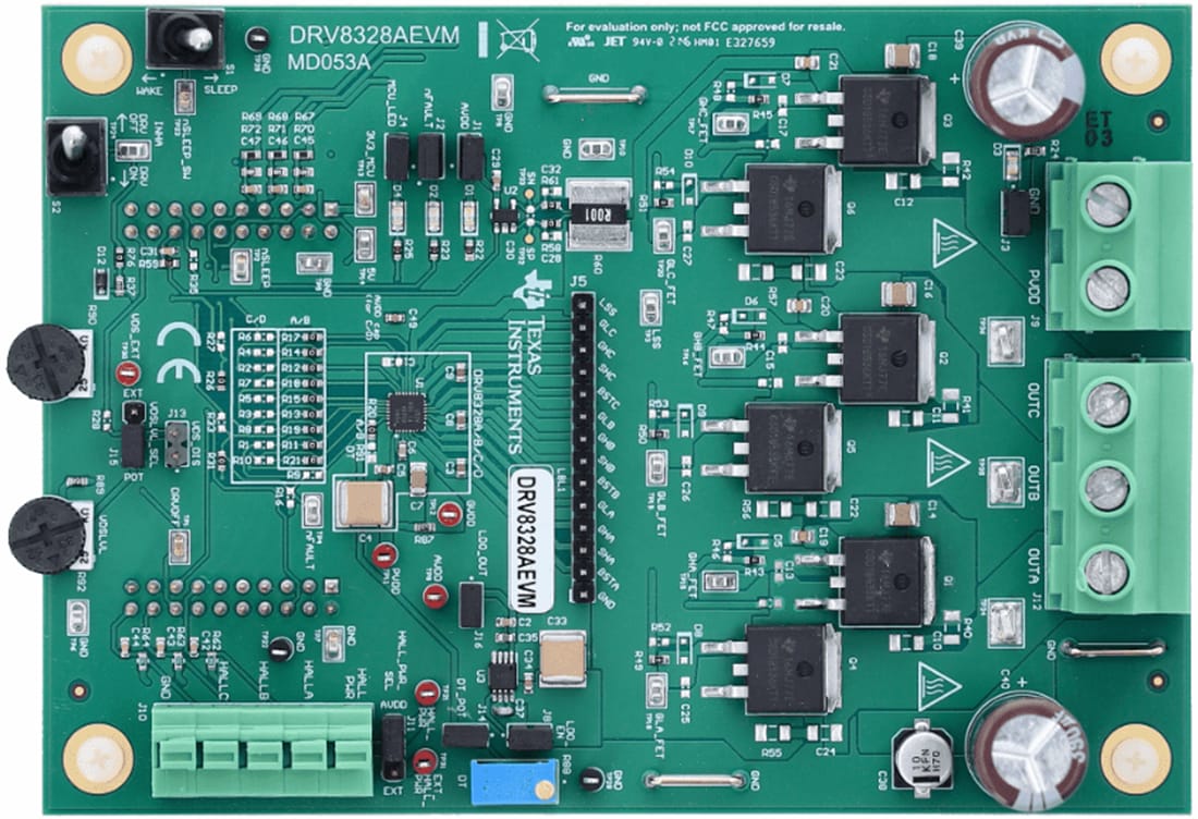 Technische Zeichnung - Texas Instruments DRV8328AEVM Motortreiber-Evaluierungsmodul