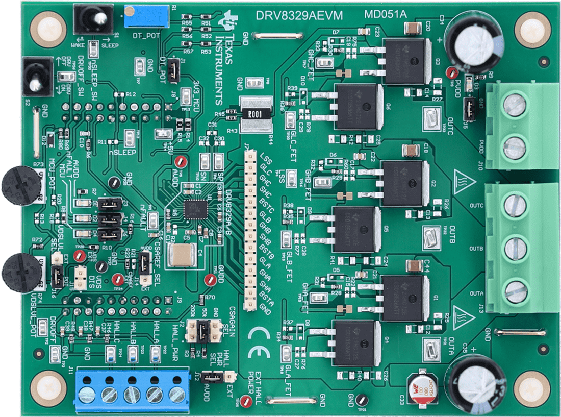 Technische Zeichnung - Texas Instruments DRV8329AEVM Gate-Treiber-Evaluierungsmodul