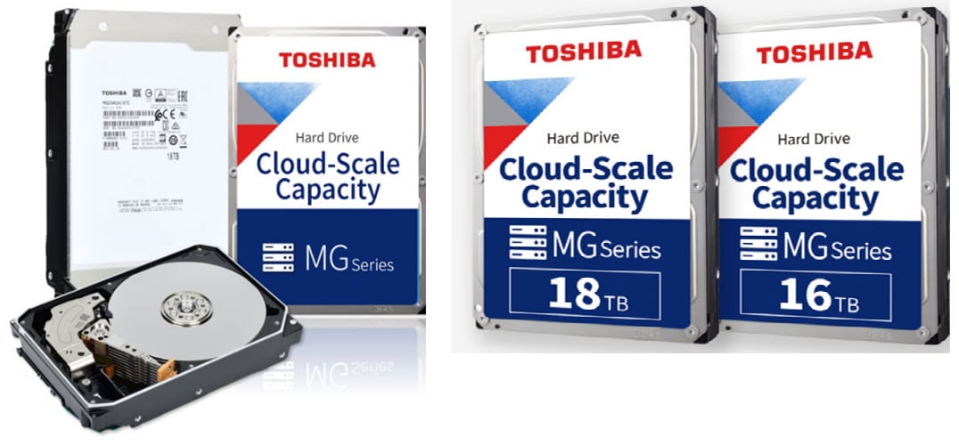 Toshiba MG09 HDDs mit Kapazität im Cloud-Maßstab