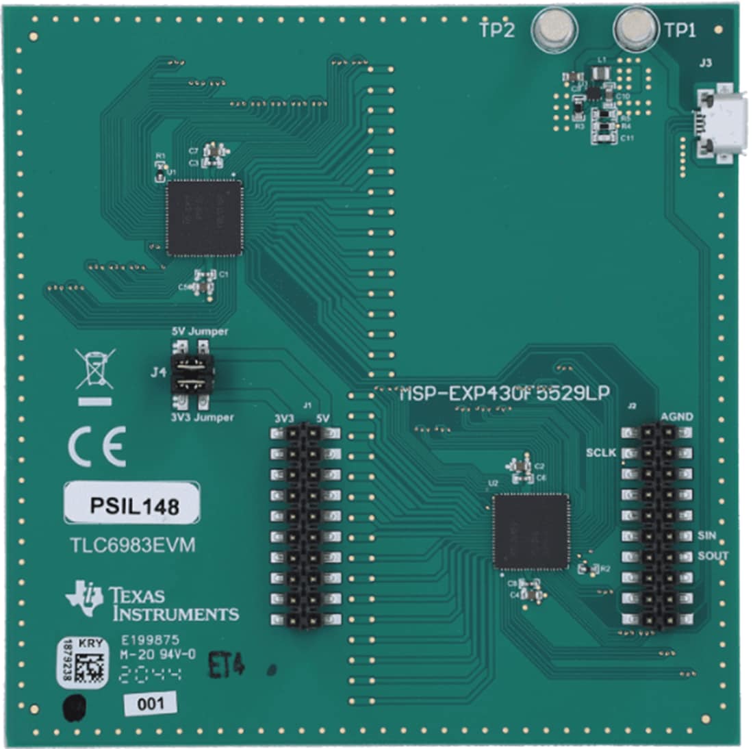 Technische Zeichnung - Texas Instruments TLC6983EVM LED-Treiber-Evaluierungsmodul
