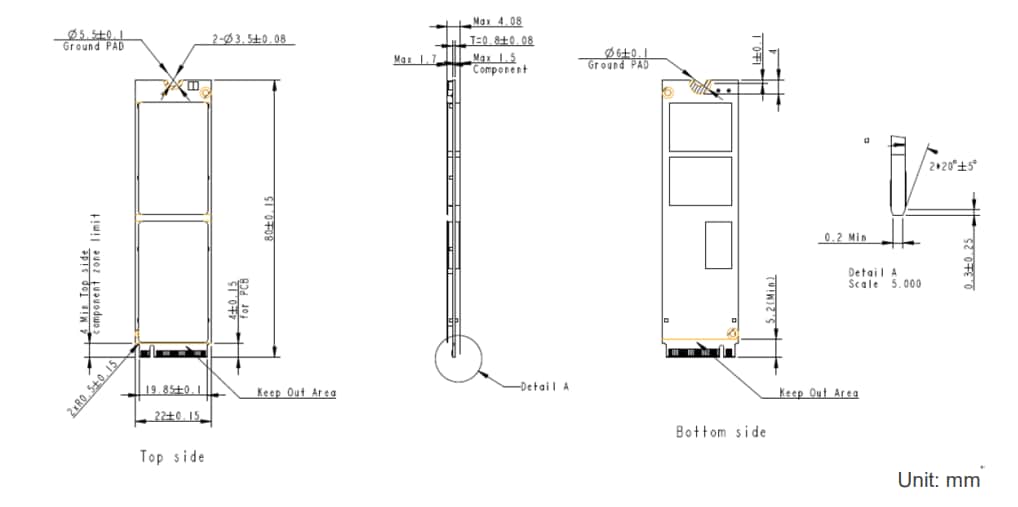 Mechanical Drawing - Apacer Technology Inc. PV930-M280 BiCS5 PCI Express Flash Drives Mechanical Drawing - Apacer Technology Inc. PV930-M280 BiCS5 PCI Express Flash Drives