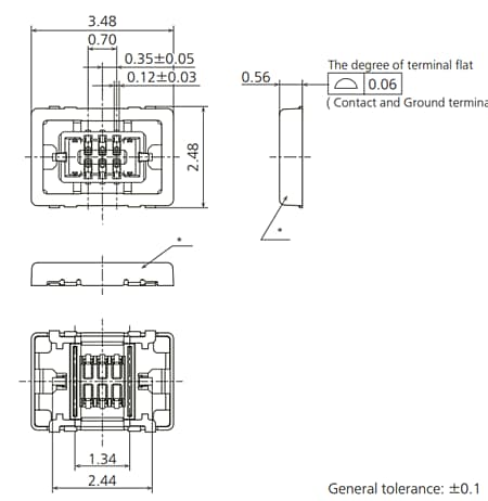 Tabelle - Panasonic Industrial Devices RF4 HF-Steckverbinder mit schmalem Rastermaß
