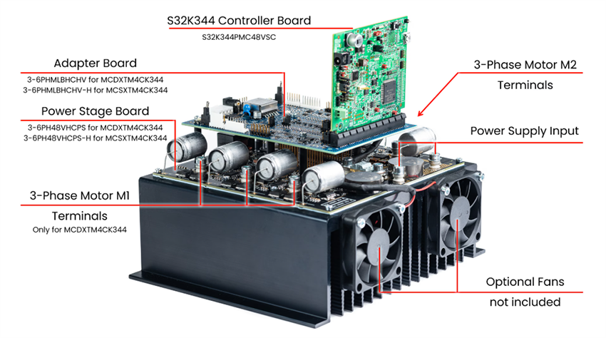 Technische Zeichnung - NXP Semiconductors S32K344 Motorsteuerung Development Kits