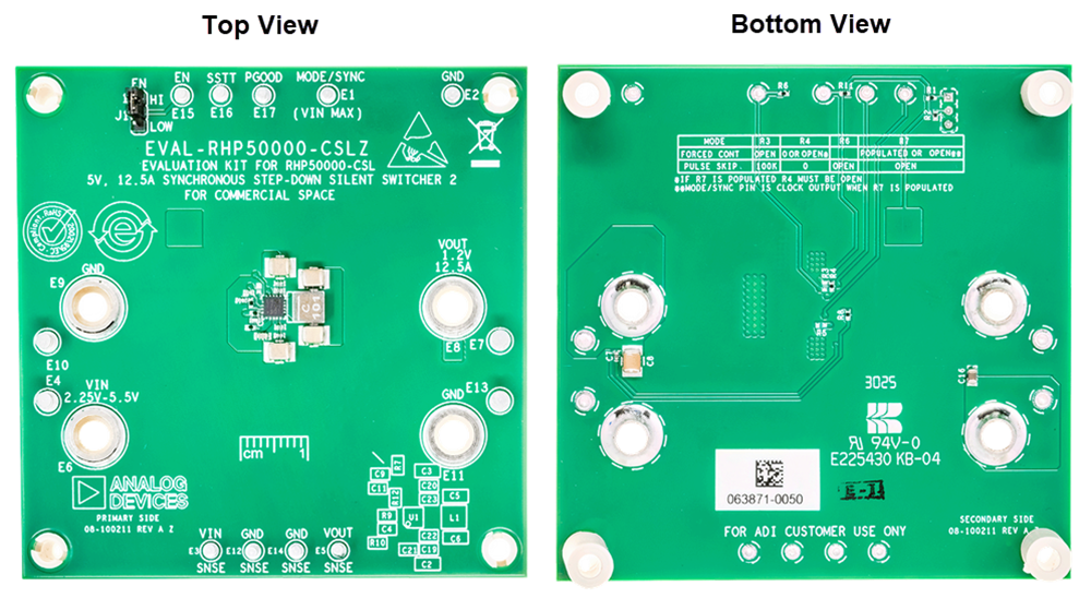 Technische Zeichnung - Analog Devices Inc. EVAL-RHP50000-CSLZ Evaluierungsboard