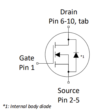 Schaltplan - Infineon Technologies OptiMOS™ 7 100 V Leistungs-MOSFETs für Fahrzeuge
