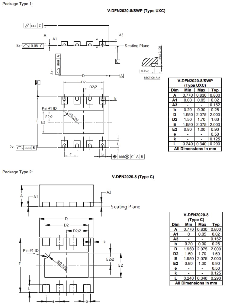 Technische Zeichnung - Diodes Incorporated AP22975AQ Power Switch-ICs