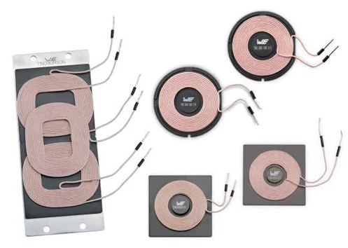 A selection of Wurth Elektronik wireless charging coils