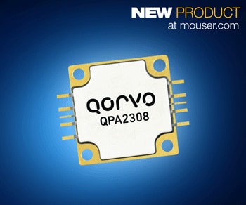 Mouser Now Stocking the Qorvo QPA2308 60W GaN Power Amplifier for Commercial and Military Applications